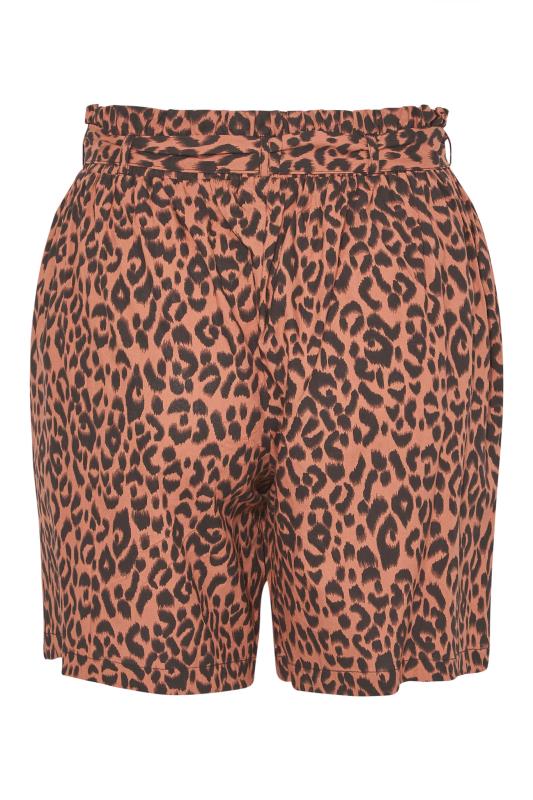 Curve Brown Leopard Print Paperbag Shorts_Y.jpg