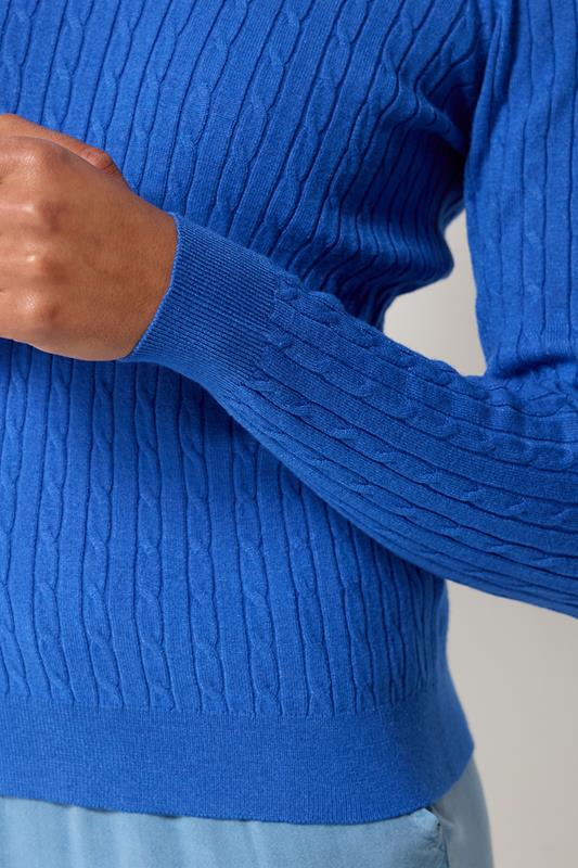 M&Co Blue Cable Knit Jumper | M&Co 4