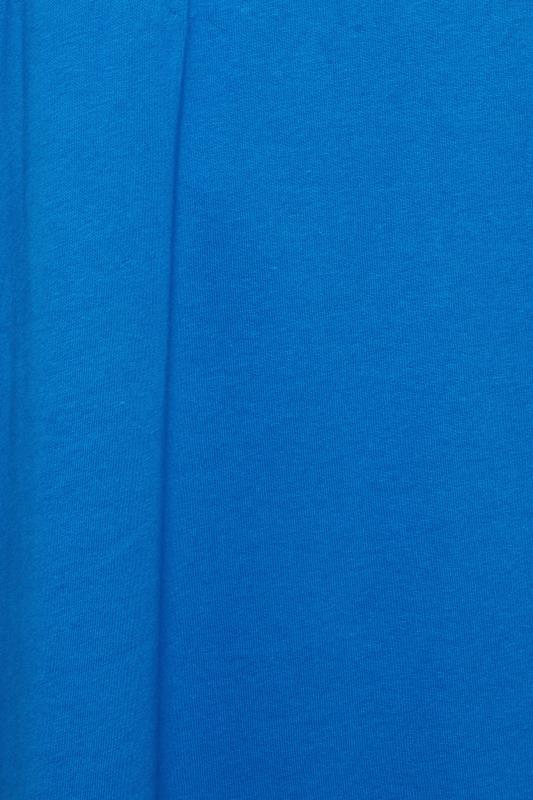 YOURS Plus Size Cobalt Blue Side Split Midaxi T-Shirt Dress | Yours Clothing 5