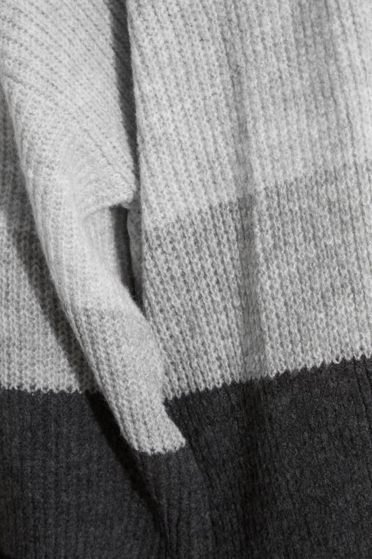 Curve Grey Stripe Knitted Cardigan_S.jpg