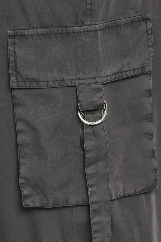 YOURS Plus Size Grey Cargo Parachute Trouser | Yours Clothing 3