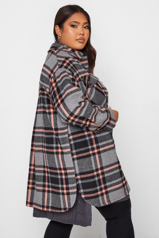 Curve Grey Check Soft Touch Shacket 2