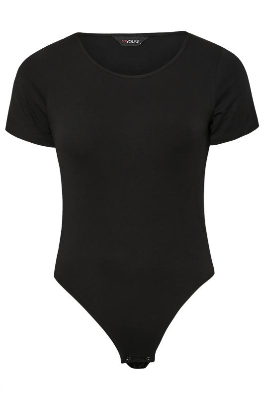 Plus Size Short Sleeve Black Bodysuit | Yours Clothing 4