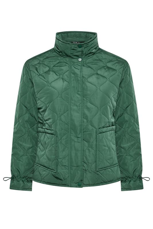YOURS Plus Size Green Quilted Jacket | Yours Clothing 5