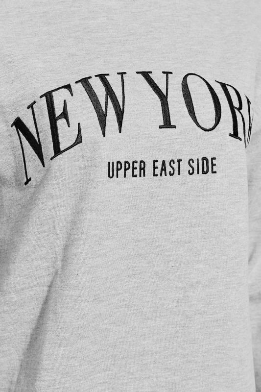 LTS Tall Grey 'New York' Marl Sweatshirt 5