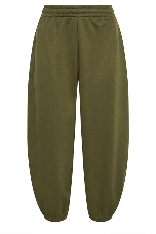 PixieGirl Petite Women's Olive Green Brushed Balloon Joggers | PixieGirl 5