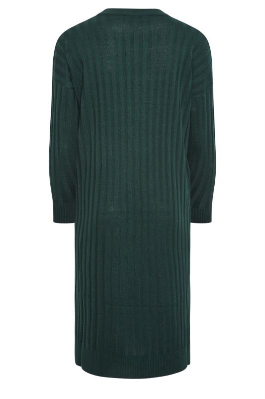 YOURS Curve Green Ribbed Midi Knitted Jumper Dress 7