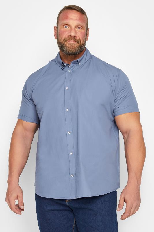 Men's  BadRhino Big & Tall Blue Poplin Shirt