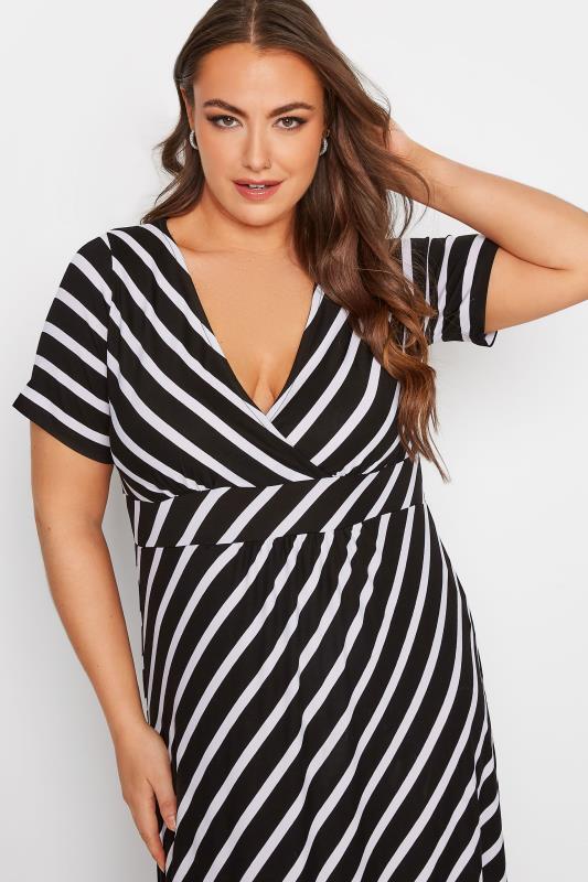 Plus Size Black Stripe Swing Maxi Dress | Yours Clothing 4