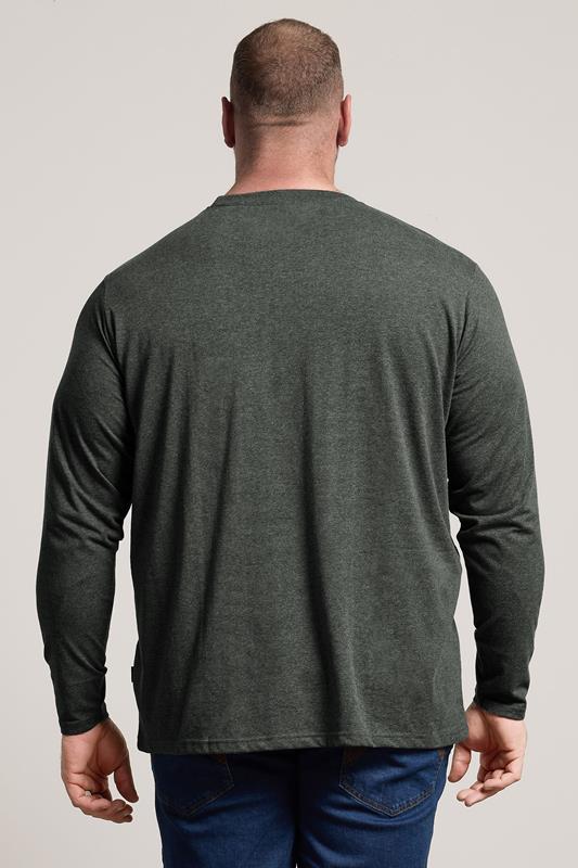 BadRhino Big & Tall Charcoal Grey Long Sleeve T-Shirt | BadRhino 2