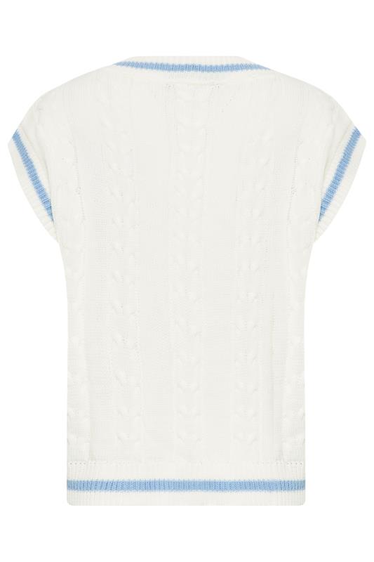 Petite White Cricket Knitted Sweater Vest | PixieGirl 7