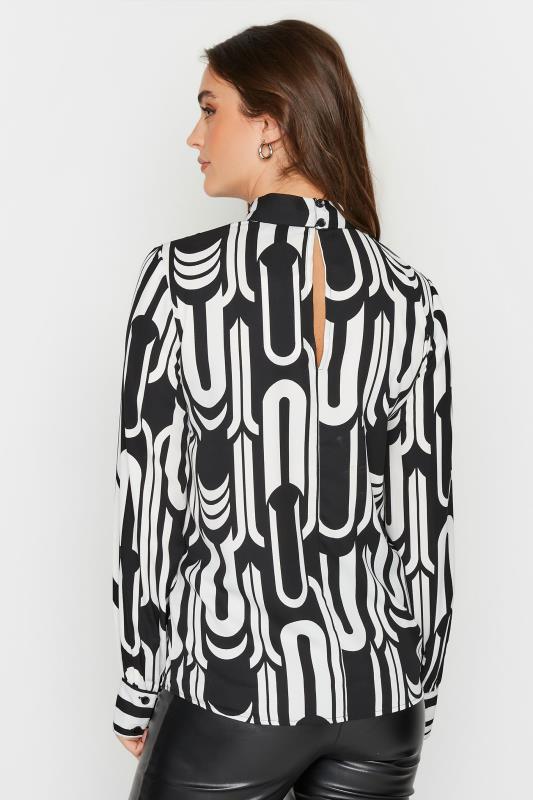 LTS Tall Women's Black & White Abstract Print Blouse | Long Tall Sally 3