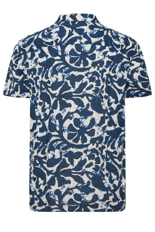 JACK & JONES Big & Tall Blue Sun Print Resort Shirt | BadRhino 2