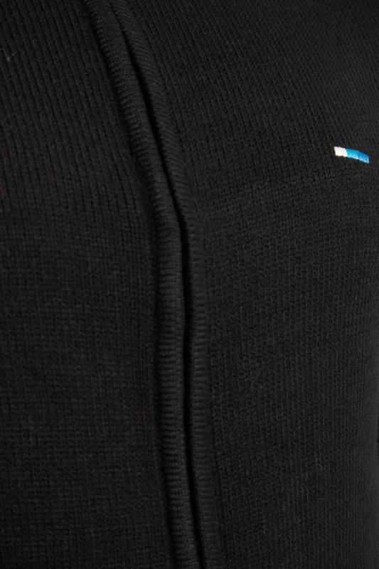 BadRhino Black Essential Full Zip Knitted Jumper | BadRhino 2