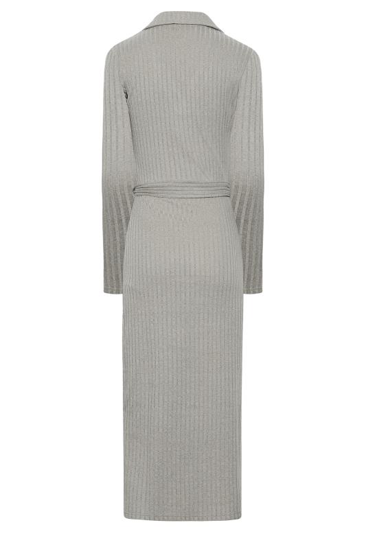 LTS Tall Grey Belted Knitted Dress 7