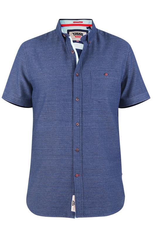 D555 Big & Tall Navy Blue Short Sleeve Shirt 1