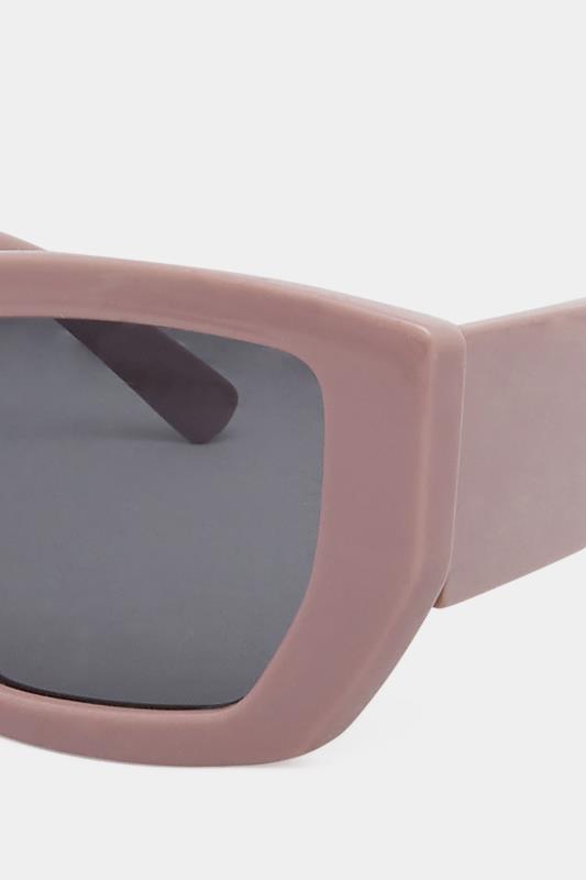 Pink Frame Oversized Sunglasses | Yours Clothing  4
