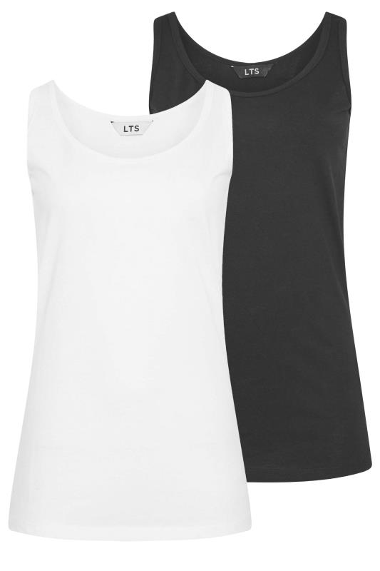 LTS 2 PACK Tall Women's Black & White Vest Tops | Long Tall Sally 8