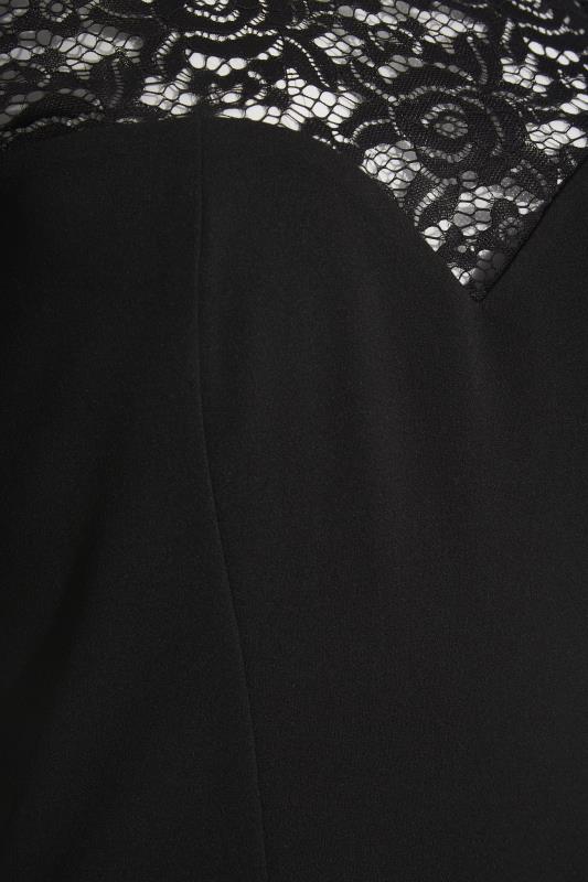 LTS Tall Black Lace Midi Dress 5