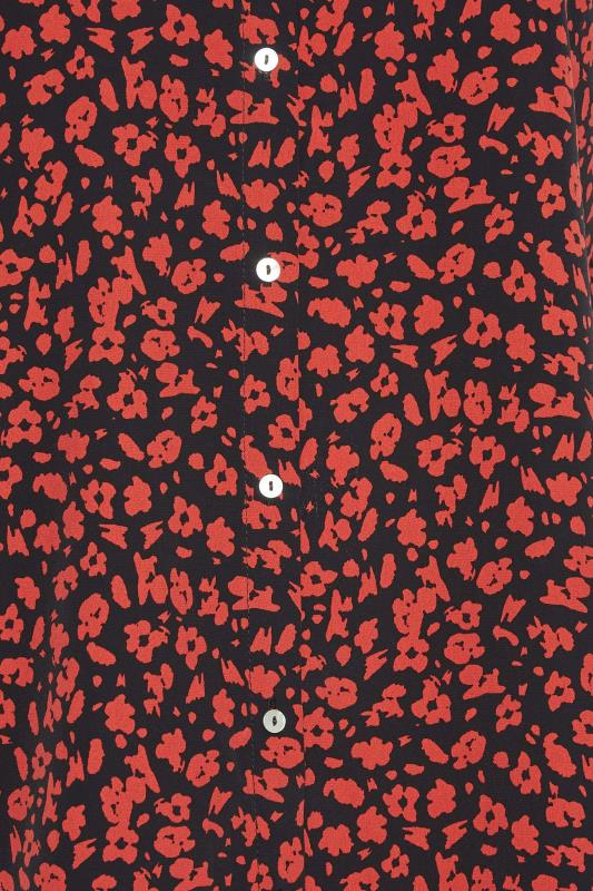YOURS Plus Size Red Floral Print Shirt | Yours Clothing 5