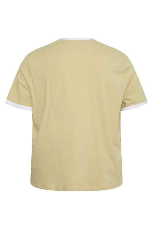 LYLE & SCOTT Big & Tall Beige Brown Ringer T-Shirt 4
