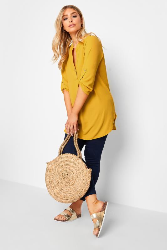 M&Co Yellow Long Sleeve Button Blouse | M&Co 2