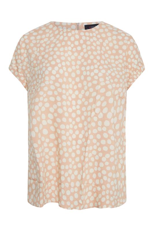 Plus Size Pink Polka Dot Top | Yours Clothing 6