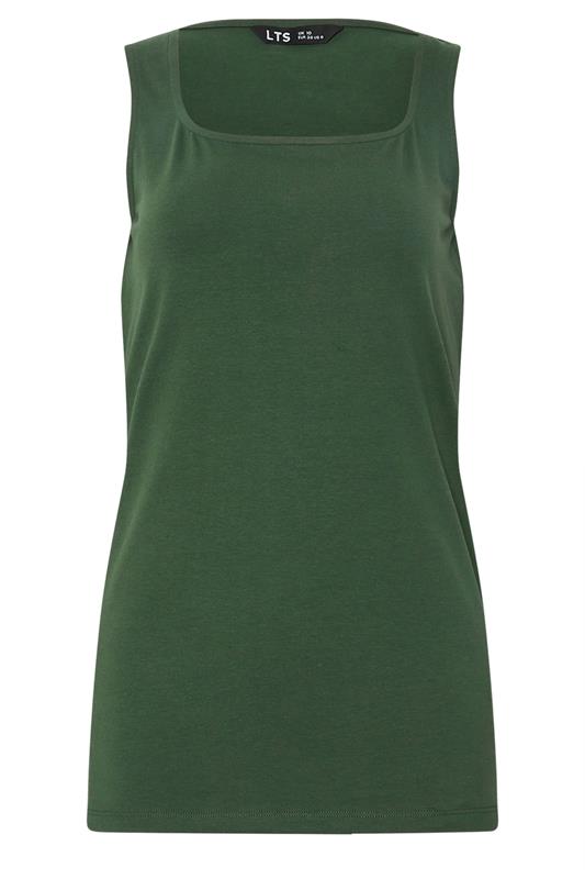 LTS Tall 2 PACK Women's Forest Green & Natural Brown Vest Tops | Long Tall Sally 9