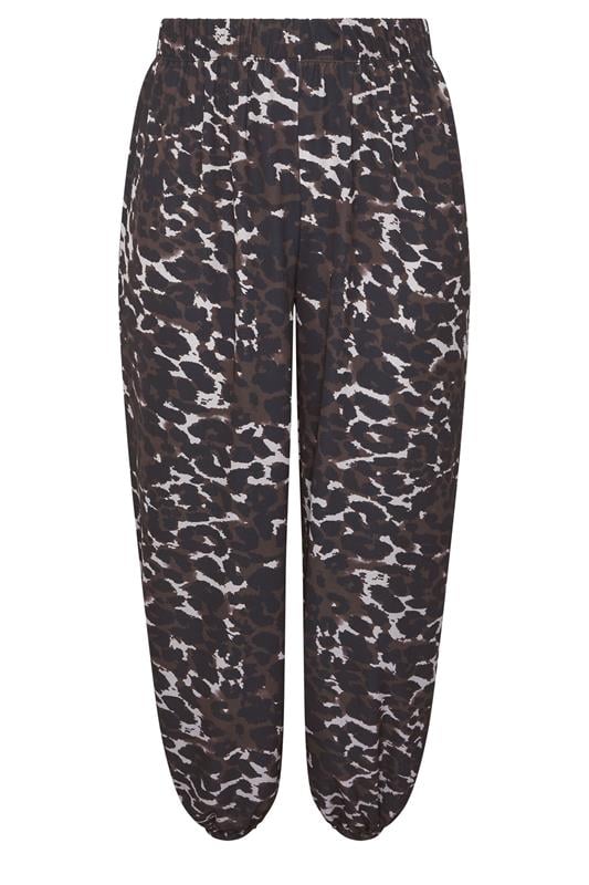 LIMITED COLLECTION Plus Size Brown leopard Balloon Trousers | Yours Clothing 5