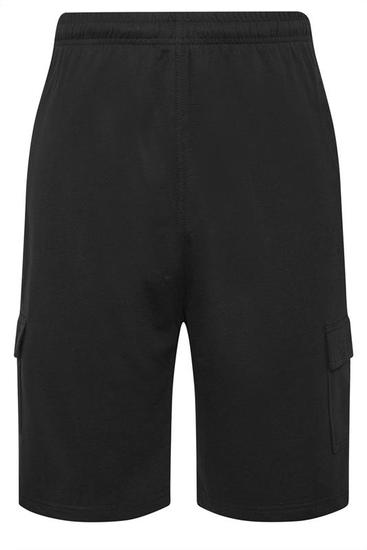KAM Big & Tall Black Jersey Cargo Shorts | BadRhino 2