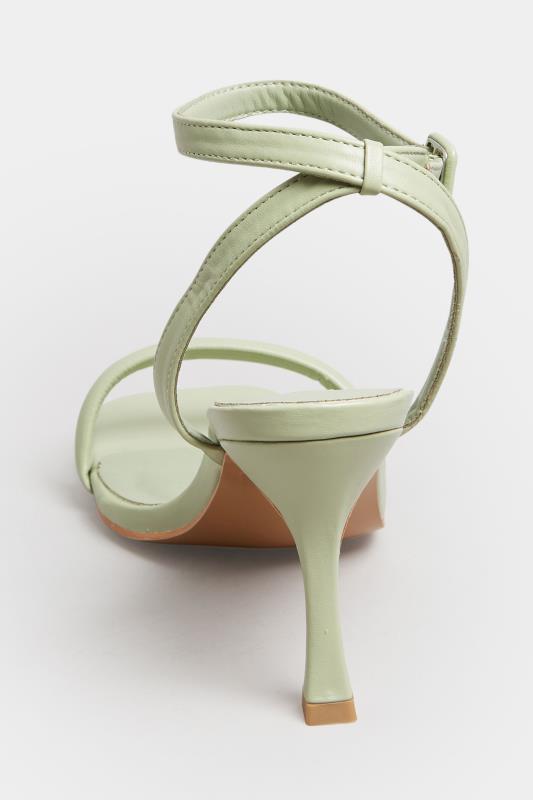 LIMITED COLLECTION Green Padded Strap Heeled Sandals In Extra Wide EEE Fit | Yours Clothing 3