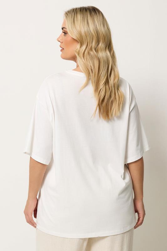 YOURS Plus Size White Banana Graphic Boxy T-Shirt | Yours Clothing 2