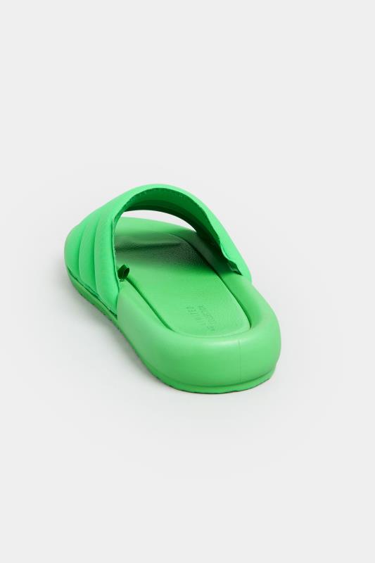 LIMITED COLLECTION Green Padded Sliders In Wide E Fit | Yours Clothing 4