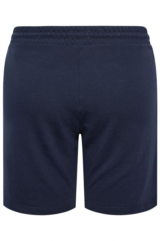 JACK & JONES Big & Tall Navy Blazer Blue Jogger Sweat Shorts | BadRhino 4