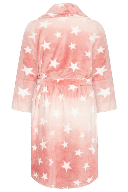 Curve Pink Ombre Star Print Dressing Gown 7