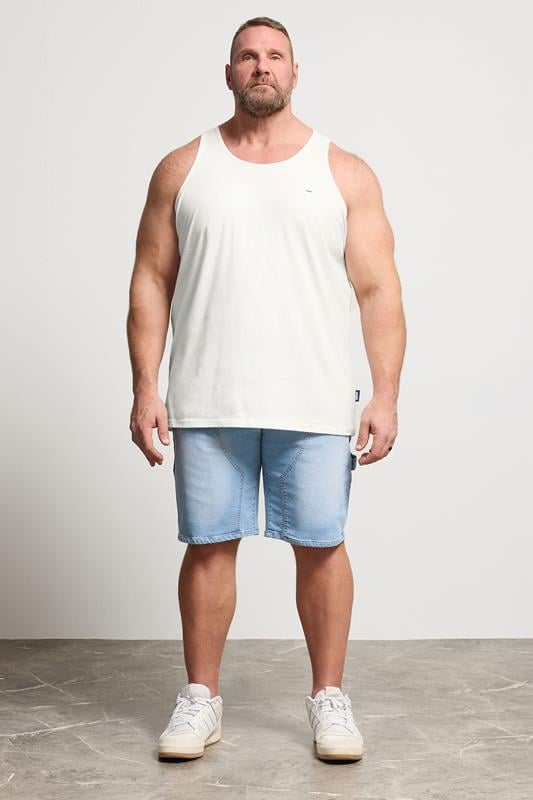 BadRhino Big & Tall White/Yellow/Blue/Red/Green 5 Pack Vest Tops | BadRhino 5