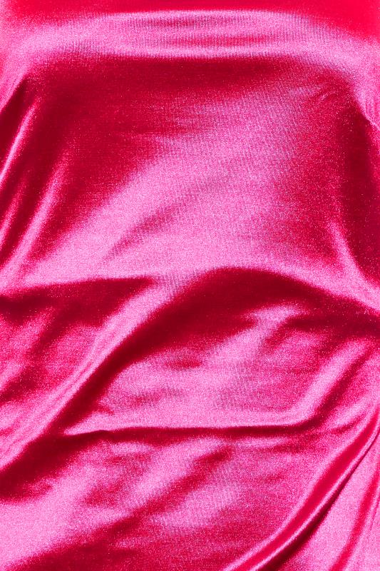 LTS Tall Hot Pink Diamante Strap Satin Midi Slip Dress | Long Tall Sally 5