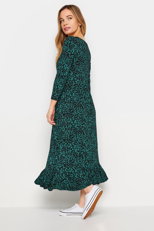M&Co Petite Dark Green Ditsy Floral Print Midi Dress | M&Co 3