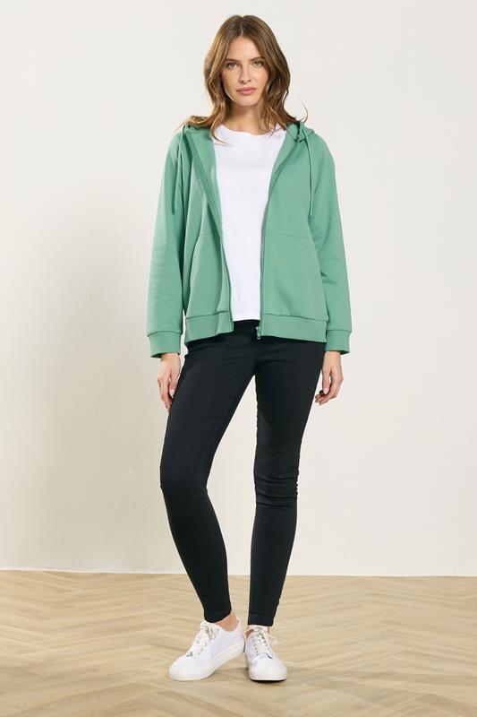 M&Co Green Essential Zip Hoodie | M&Co 1