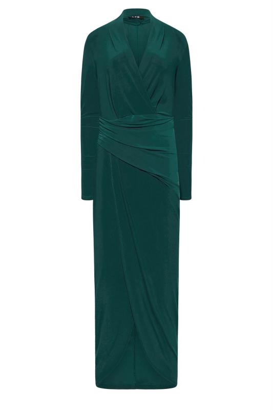 LTS Tall Women's Dark Green Long Sleeve Wrap Dress | Long Tall Sally 6
