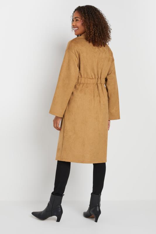 M&Co Brown Faux Suede Wrap Formal Coat | M&Co 2