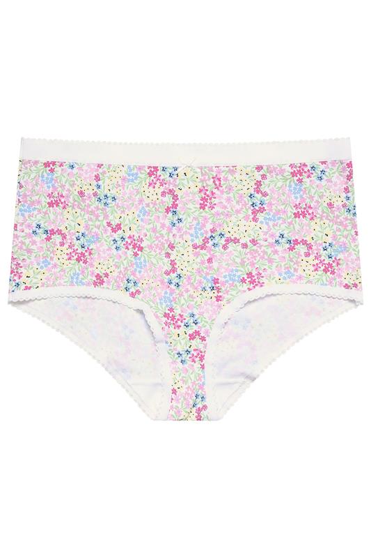 YOURSET 5 PACK Plus Size Pink Floral Spring Full Briefs | Yours Clothing 6