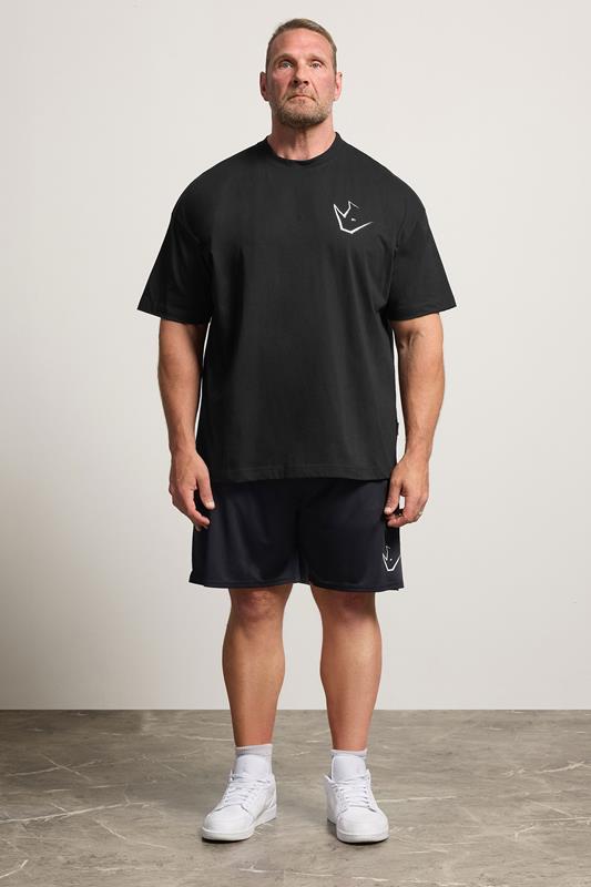 IronRhino Big & Tall Black Old English Logo T-Shirt | BadRhino 2
