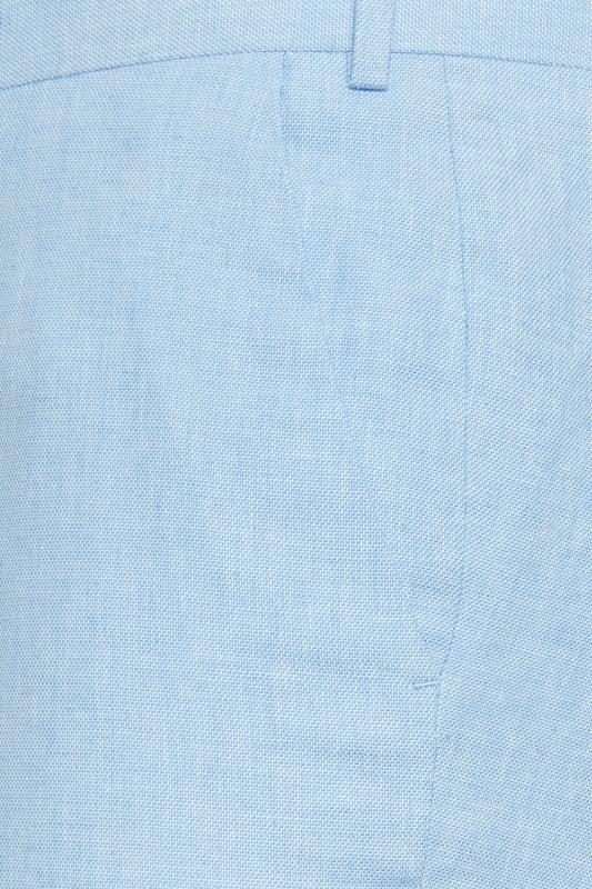 BadRhino Big & Tall Light Blue Linen Suit Trousers | BadRhino 4