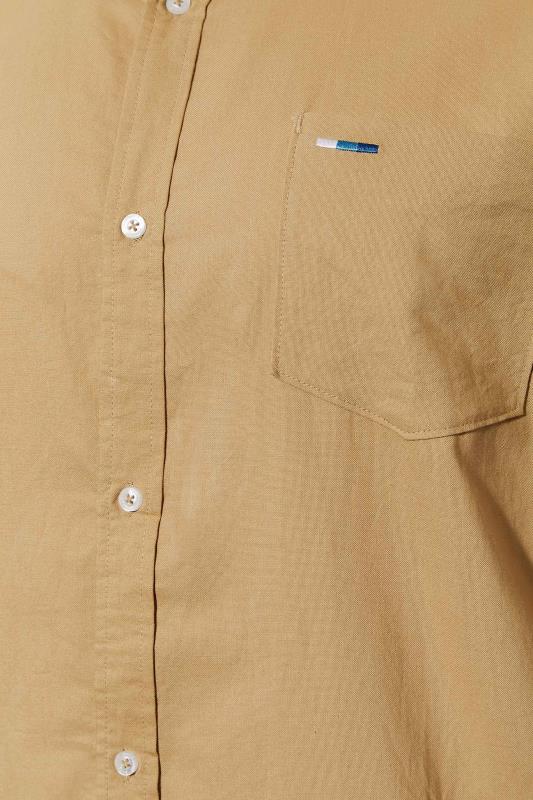 BadRhino Big & Tall Beige Brown Long Sleeve Oxford Shirt | BadRhino 2