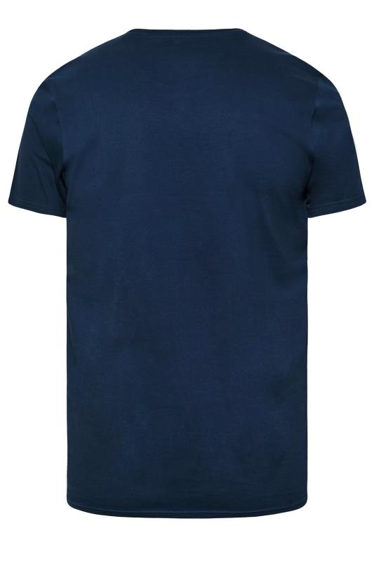 BadRhino Big & Tall Navy Blue Back to the Future Printed T-Shirt | BadRhino 3