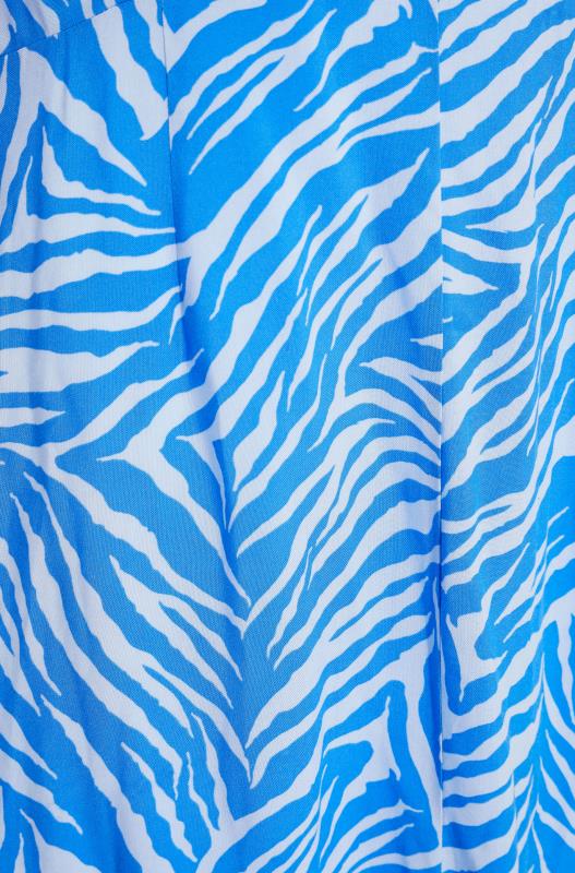 LTS Tall Bright Blue Zebra Print Tea Dress 5