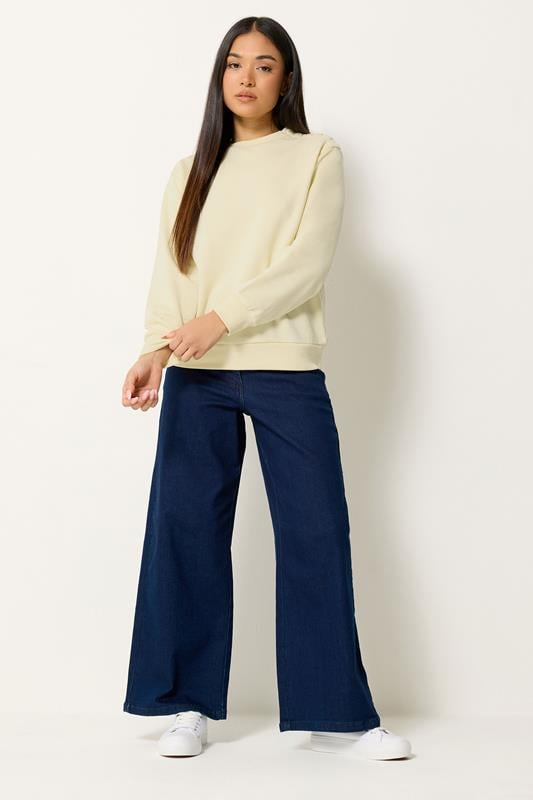 M&Co Petite Yellow Button Detail Sweatshirt | M&Co 1
