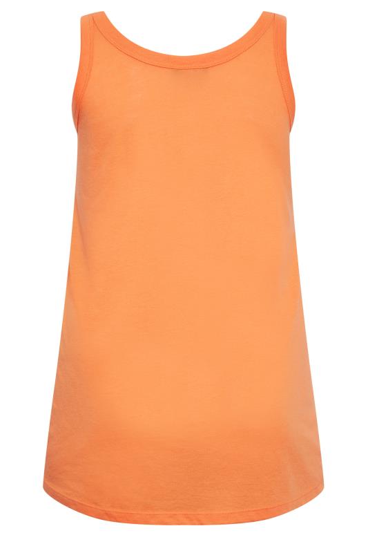 YOURS Curve Plus Size Orange Basic Vest Top | Yours Clothing  6