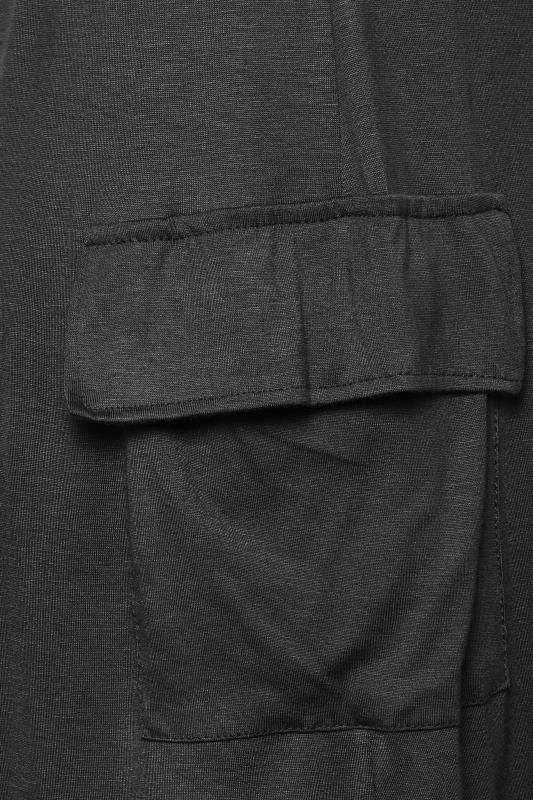 YOURS Plus Size Black Cargo Pocket Shorts | Yours Clothing 3